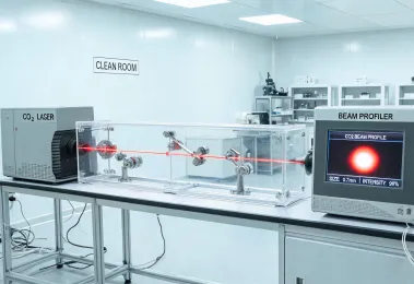 CO2 laser beam quality test station