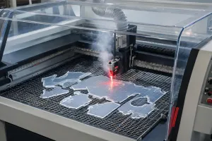 CO2 laser cutting acrylic batch